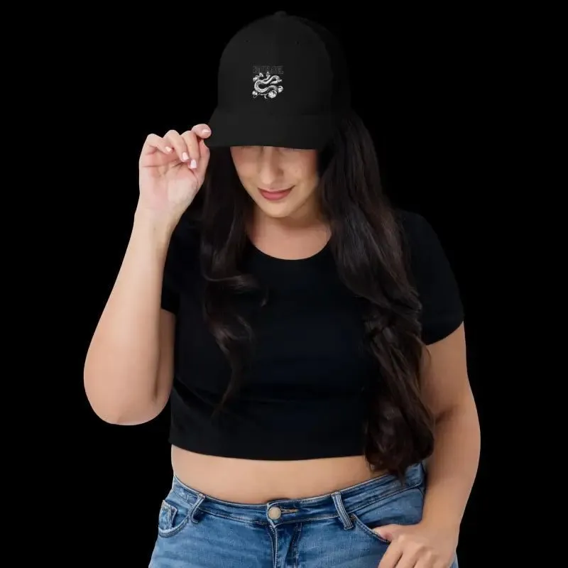 Sleek Snake Trucker Cap with Mesh Back and UV Protection
