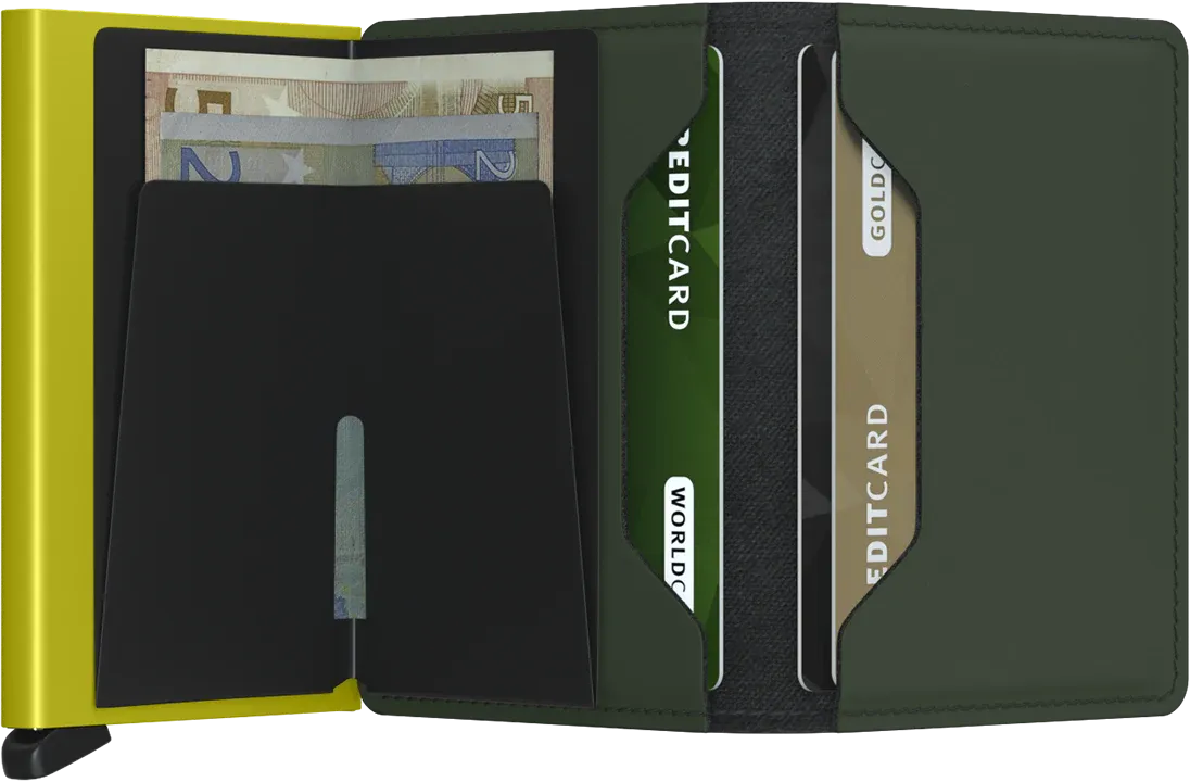 Slimwallet in Matte Green/Lime