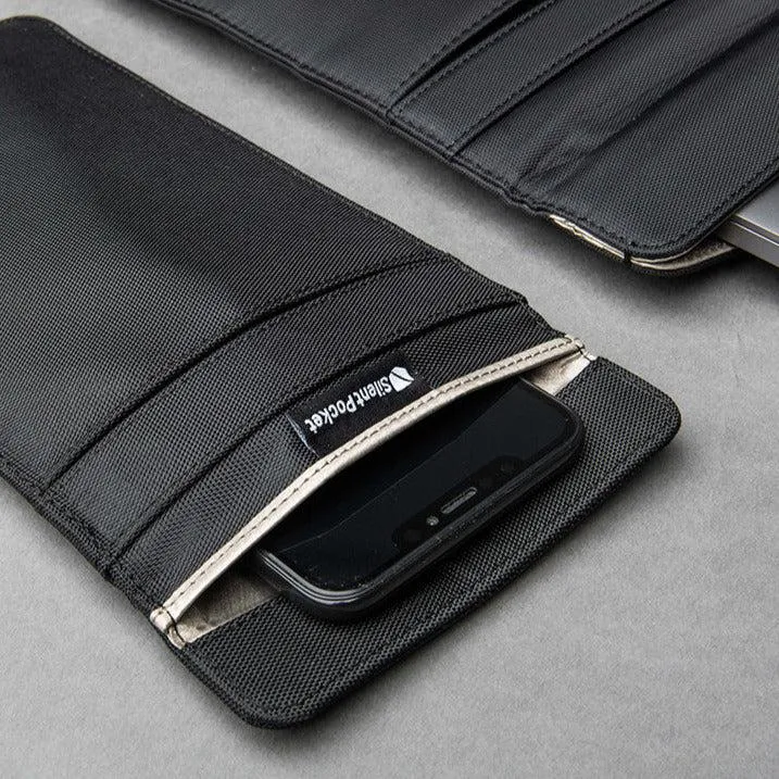 SLNT Faraday Sleeves for Phones Weatherproof Nylon Black