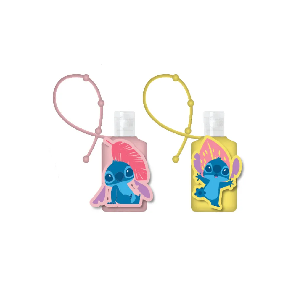 Stitch Kids Hand Sanitizer Holder Set with 1 oz Refillable Hand Sanitizer Bottles 2 Pack or 4 Pack