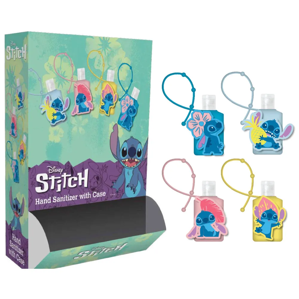Stitch Kids Hand Sanitizer Holder Set with 1 oz Refillable Hand Sanitizer Bottles 2 Pack or 4 Pack