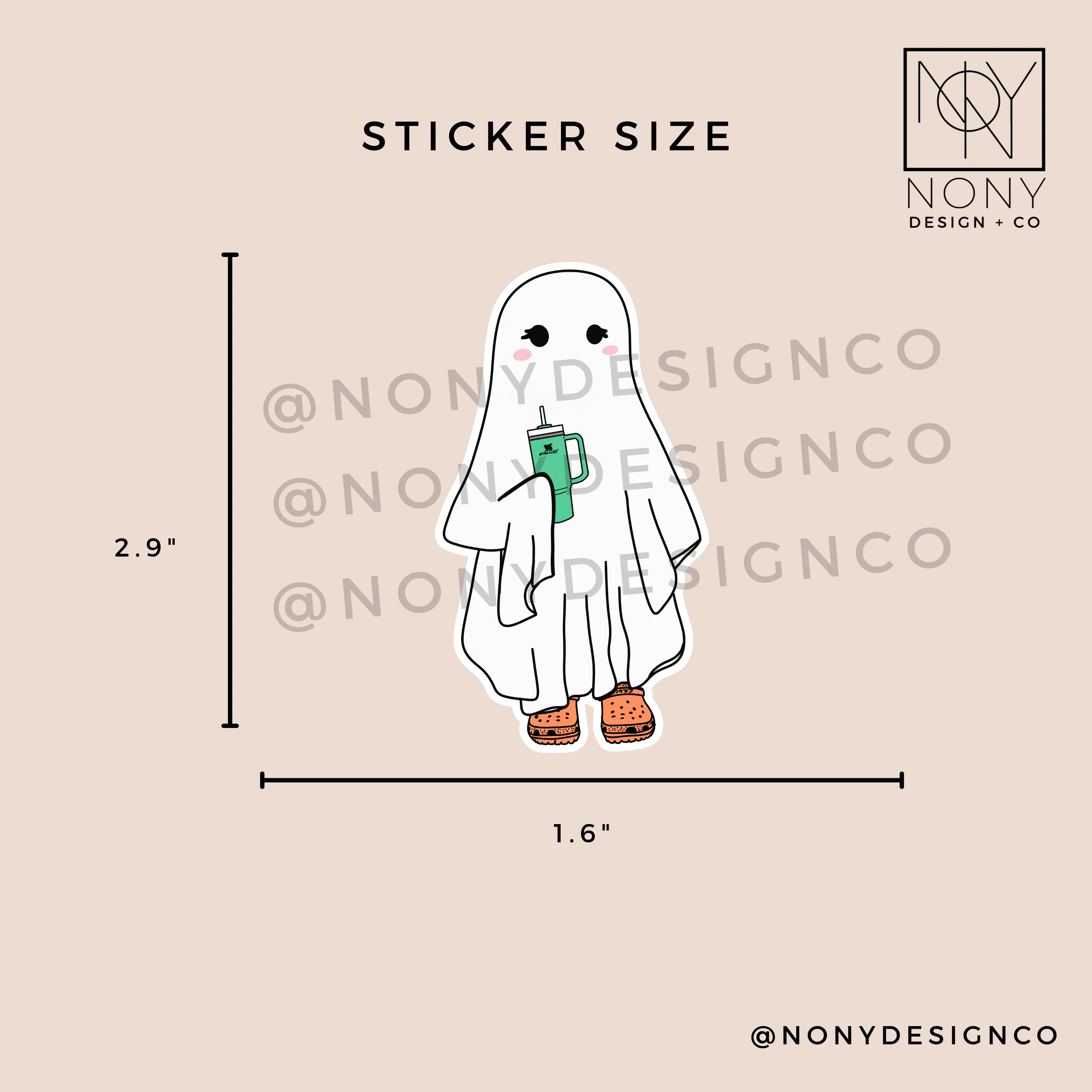 Stylish Croc Ghost Sticker