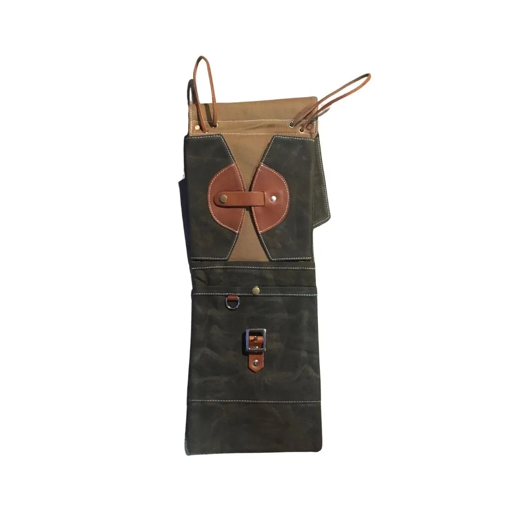 Tackle Compact Waxed Canvas Stick Bag - Brown