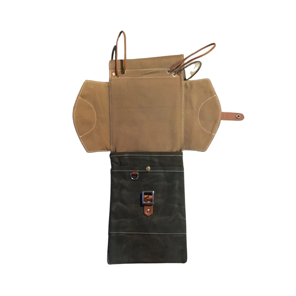 Tackle Compact Waxed Canvas Stick Bag - Brown