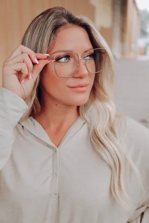 Taryn Metal Blue Light Glasses - Gold
