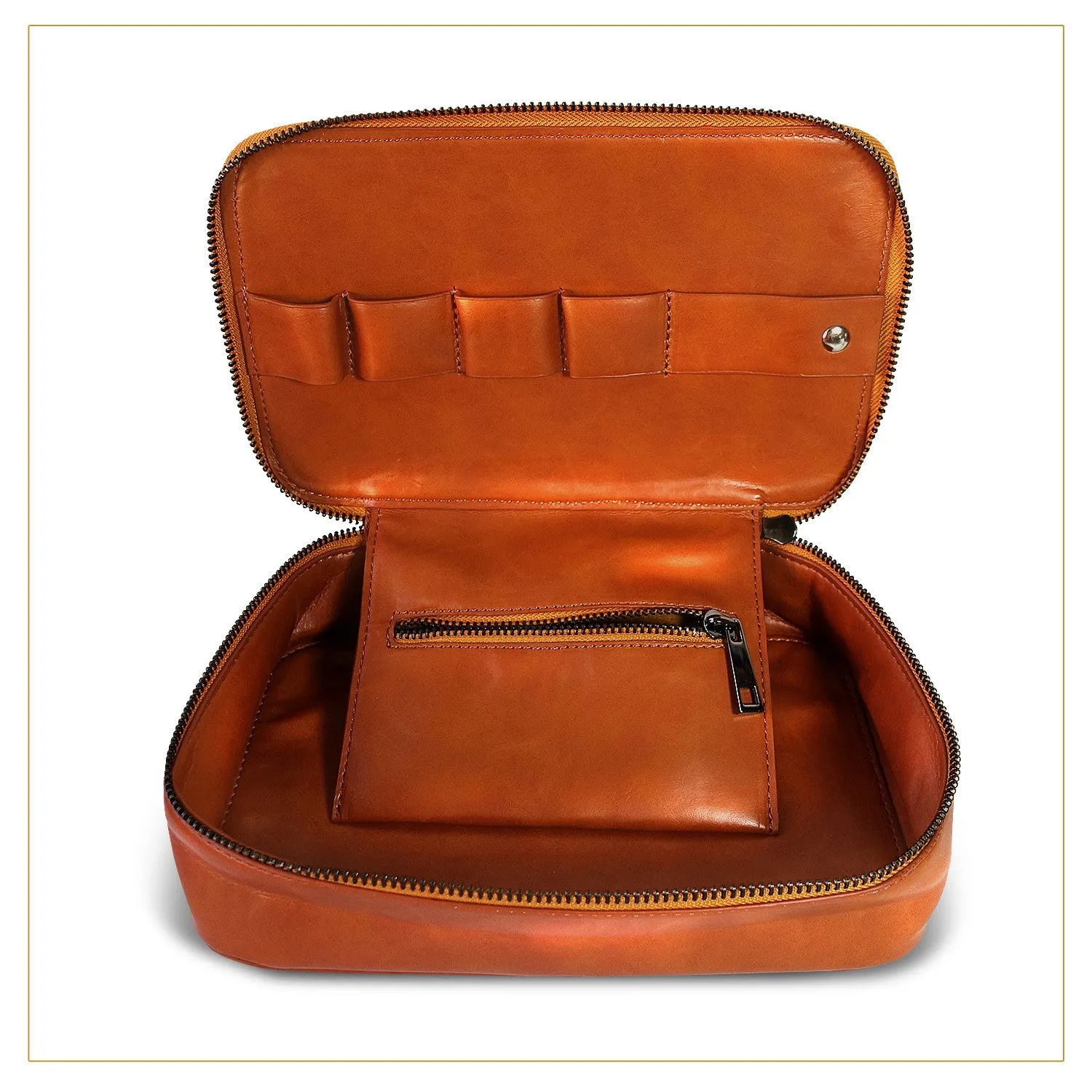 Tech Organizer Kit | Stores and Protects your Devices and Accessories I Perfect Fit & Elegant Design [Brown]