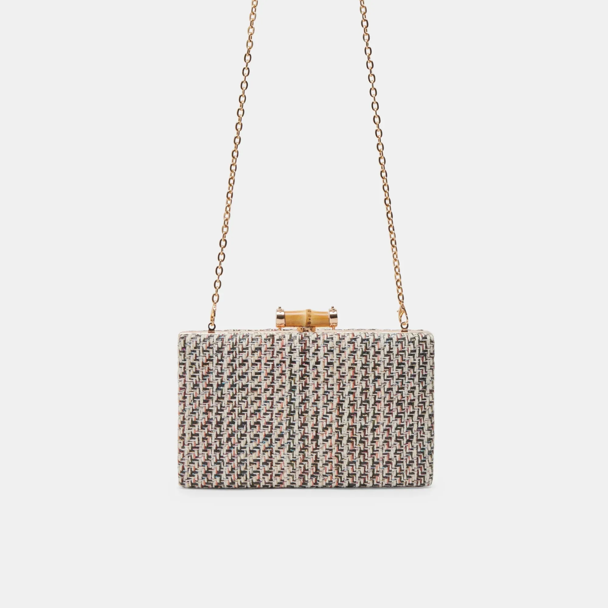 The Greta Woven Clutch by Dolce Vita - Black White