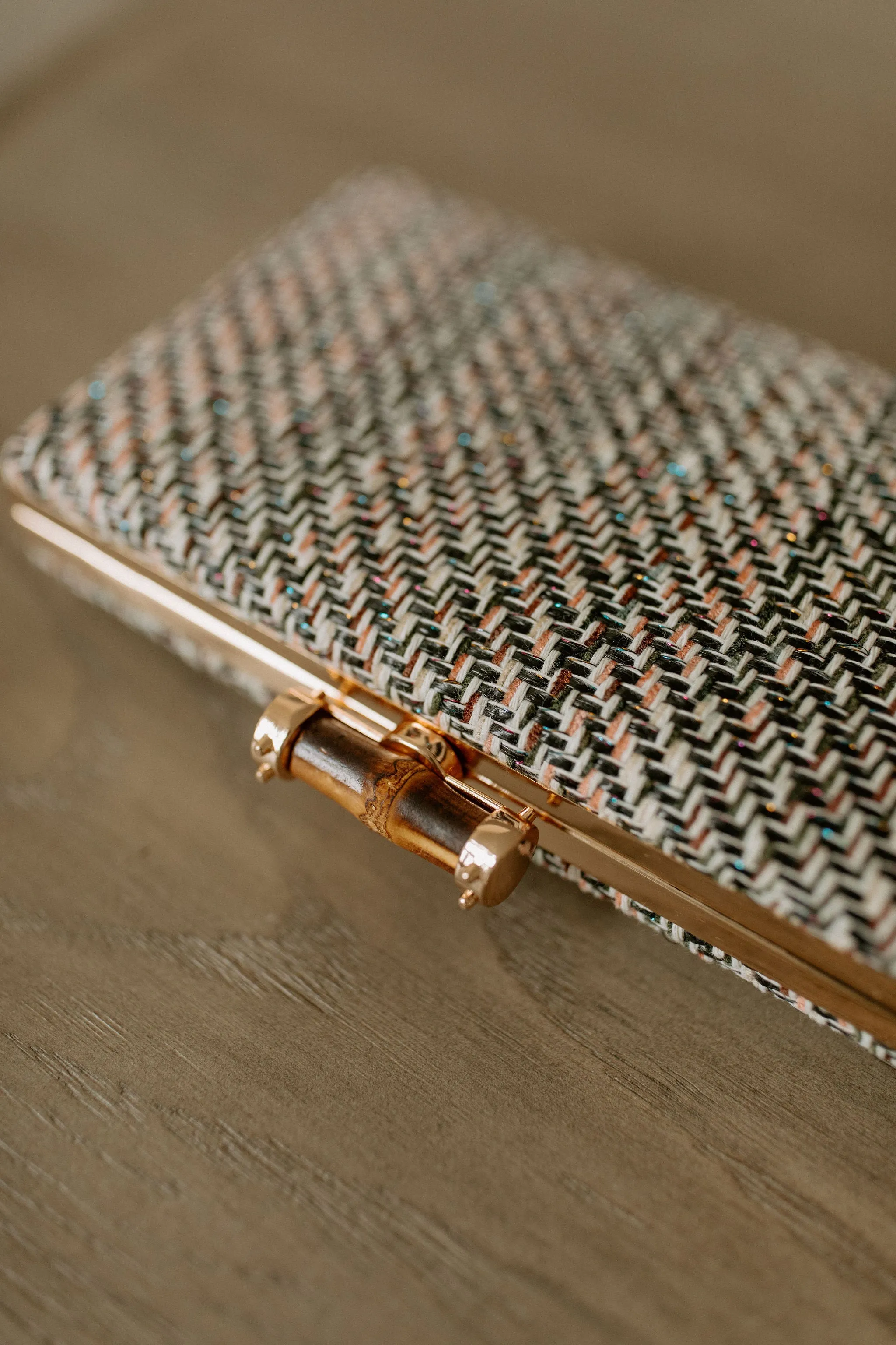 The Greta Woven Clutch by Dolce Vita - Black White