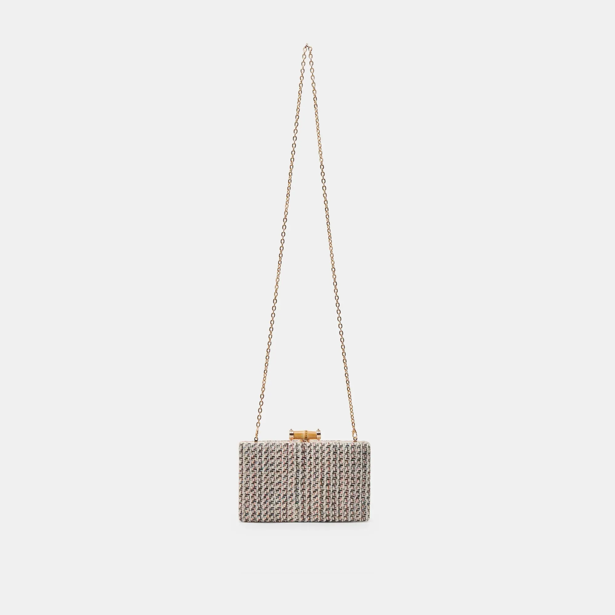 The Greta Woven Clutch by Dolce Vita - Black White