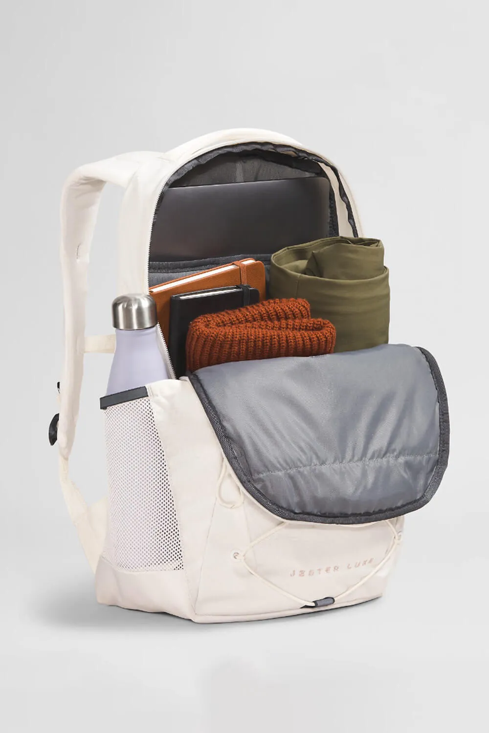 The North Face Jester Luxe Backpack for Women in Gardenia White/Burnt Coral Metallic | NF0A81E6-OUC