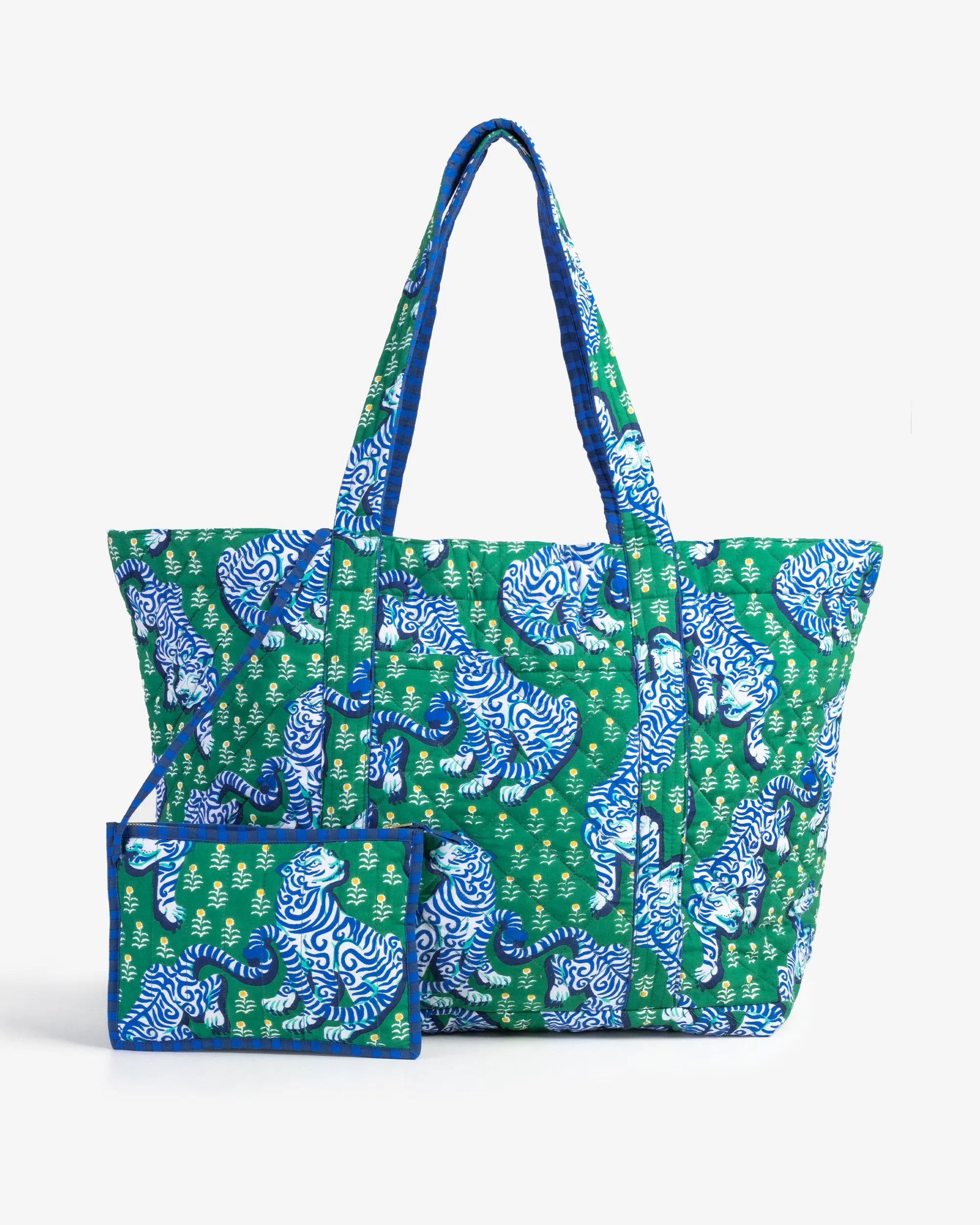 Tiger Queen - Weekend Bag with Pouch - Jade