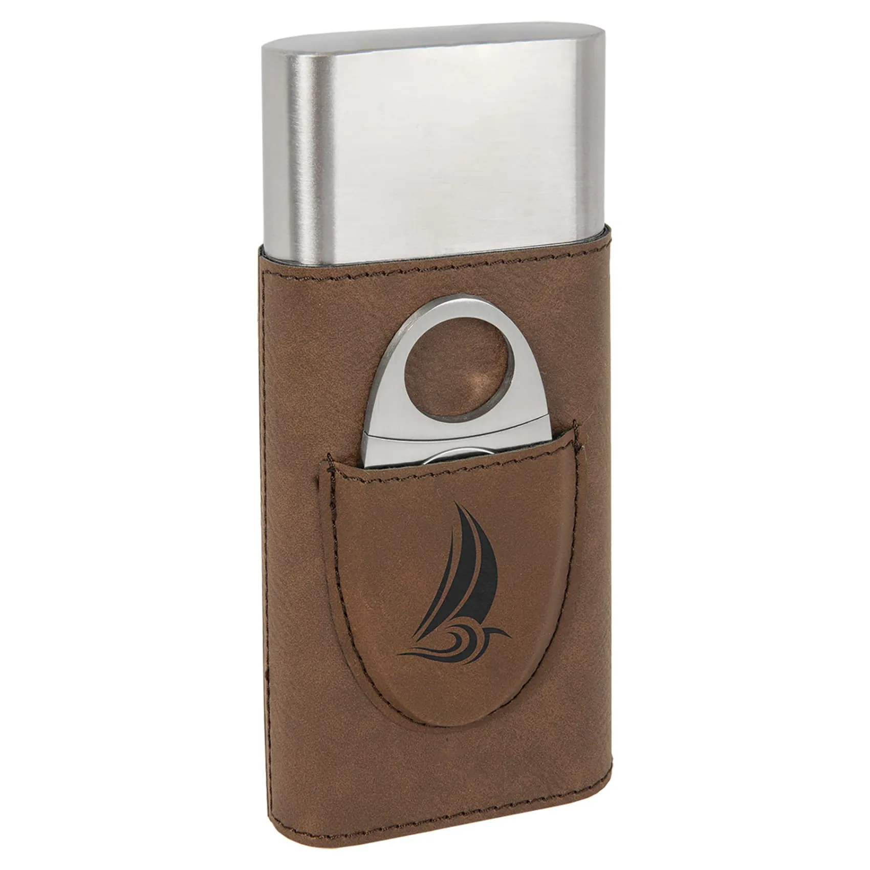 Vegan Leather Cigar Case with Cutter