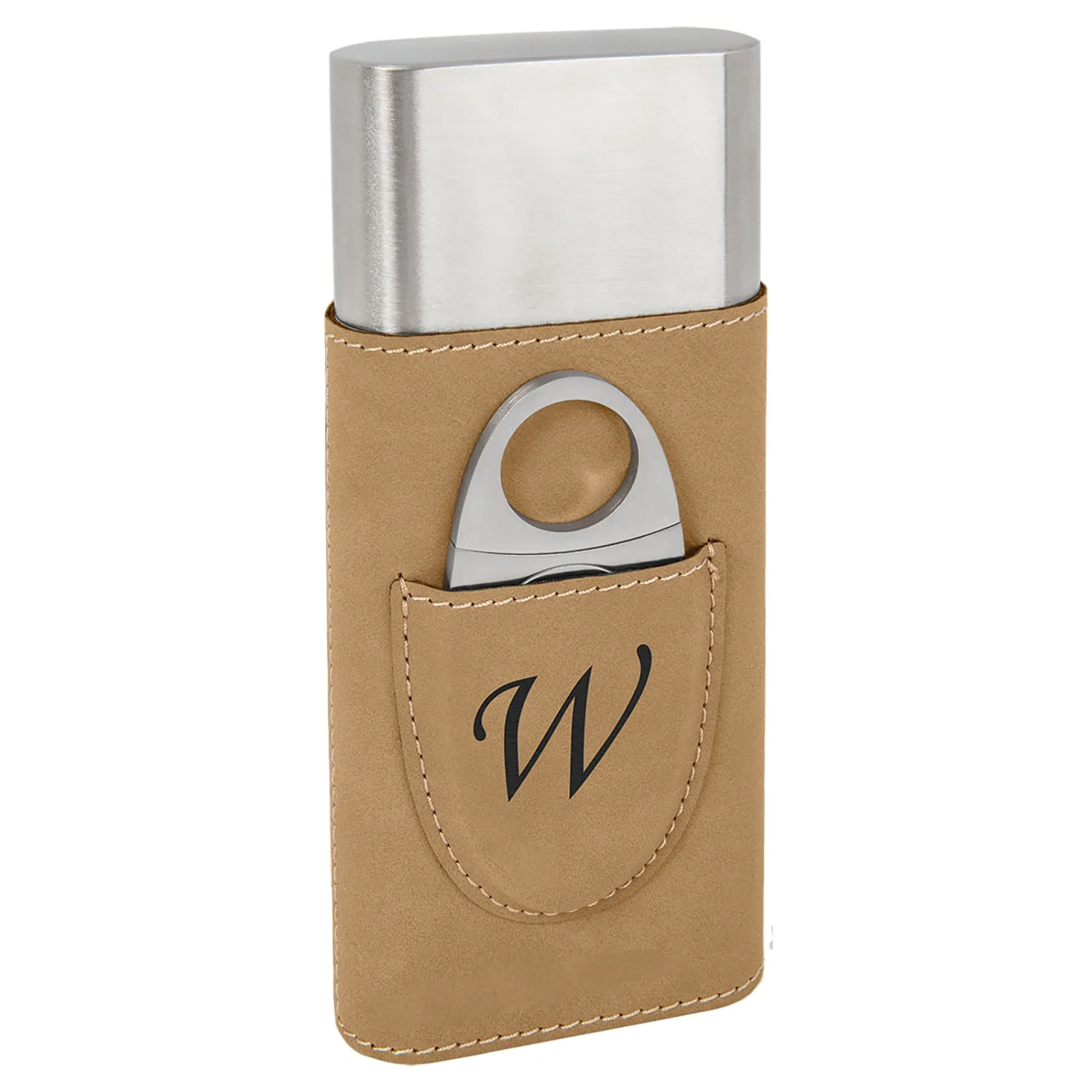 Vegan Leather Cigar Case with Cutter