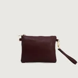 Vegan Leather Viaduct Clutch - Wine