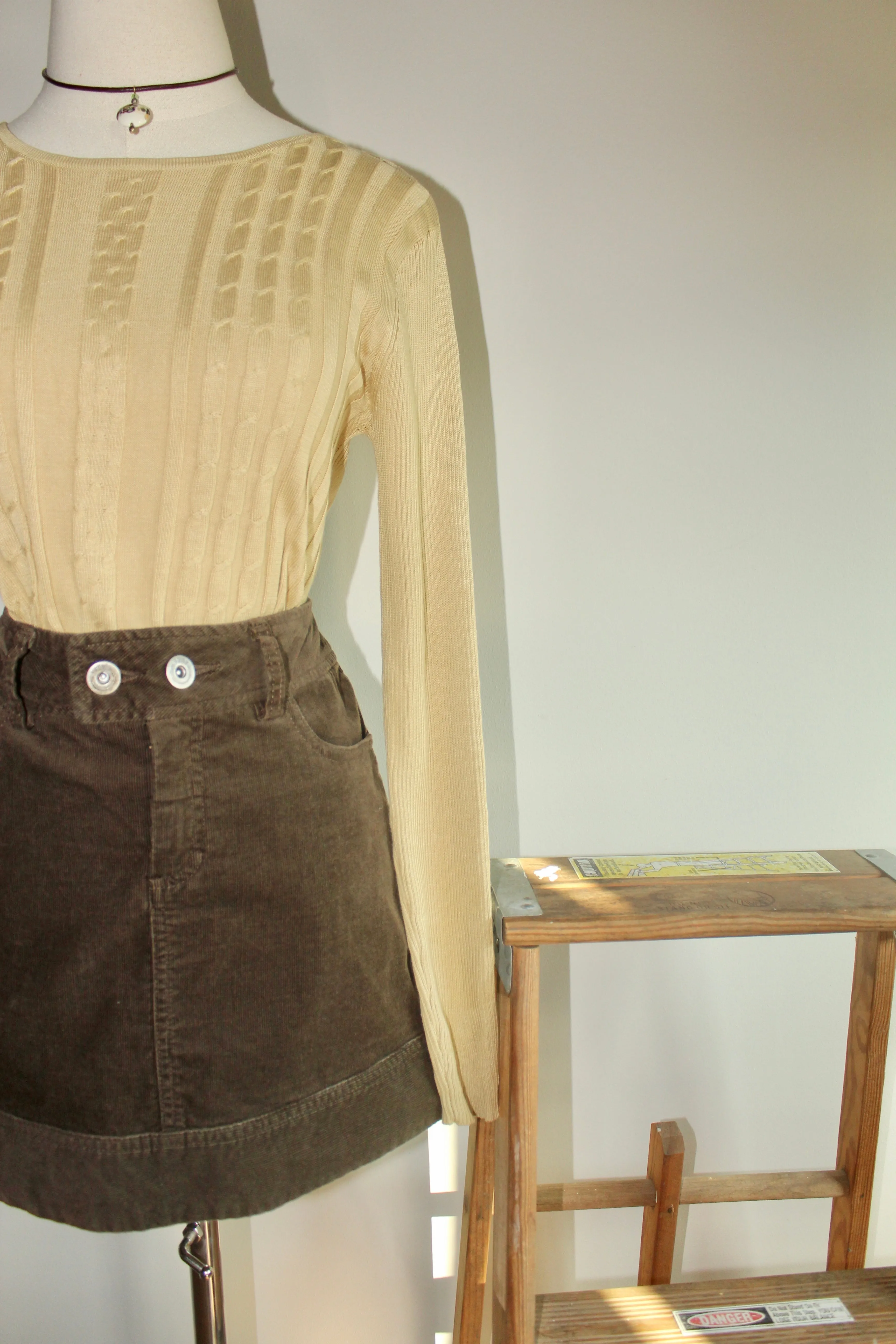 Vintage 90s Embossed Silk Knit Top (M)