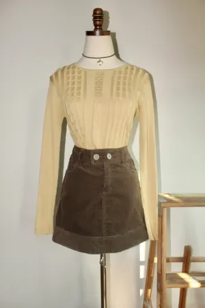 Vintage 90s Embossed Silk Knit Top (M)
