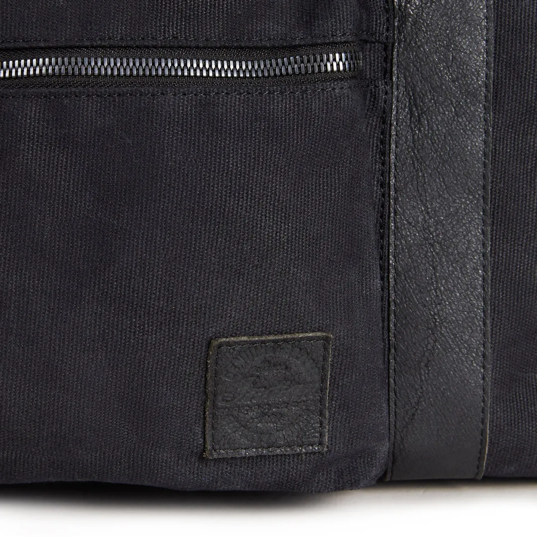 Waxed Canvas Backpack, Black