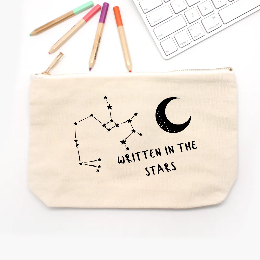 Written in the Stars Canvas Pencil Case