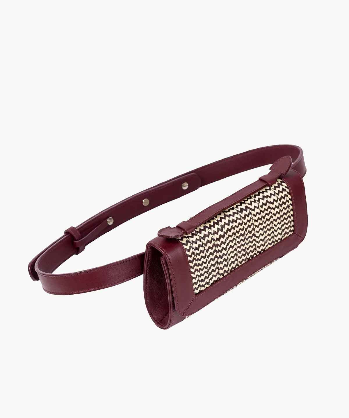 Zenú Belt Bag in Raffia and Leather