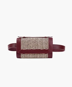 Zenú Belt Bag in Raffia and Leather