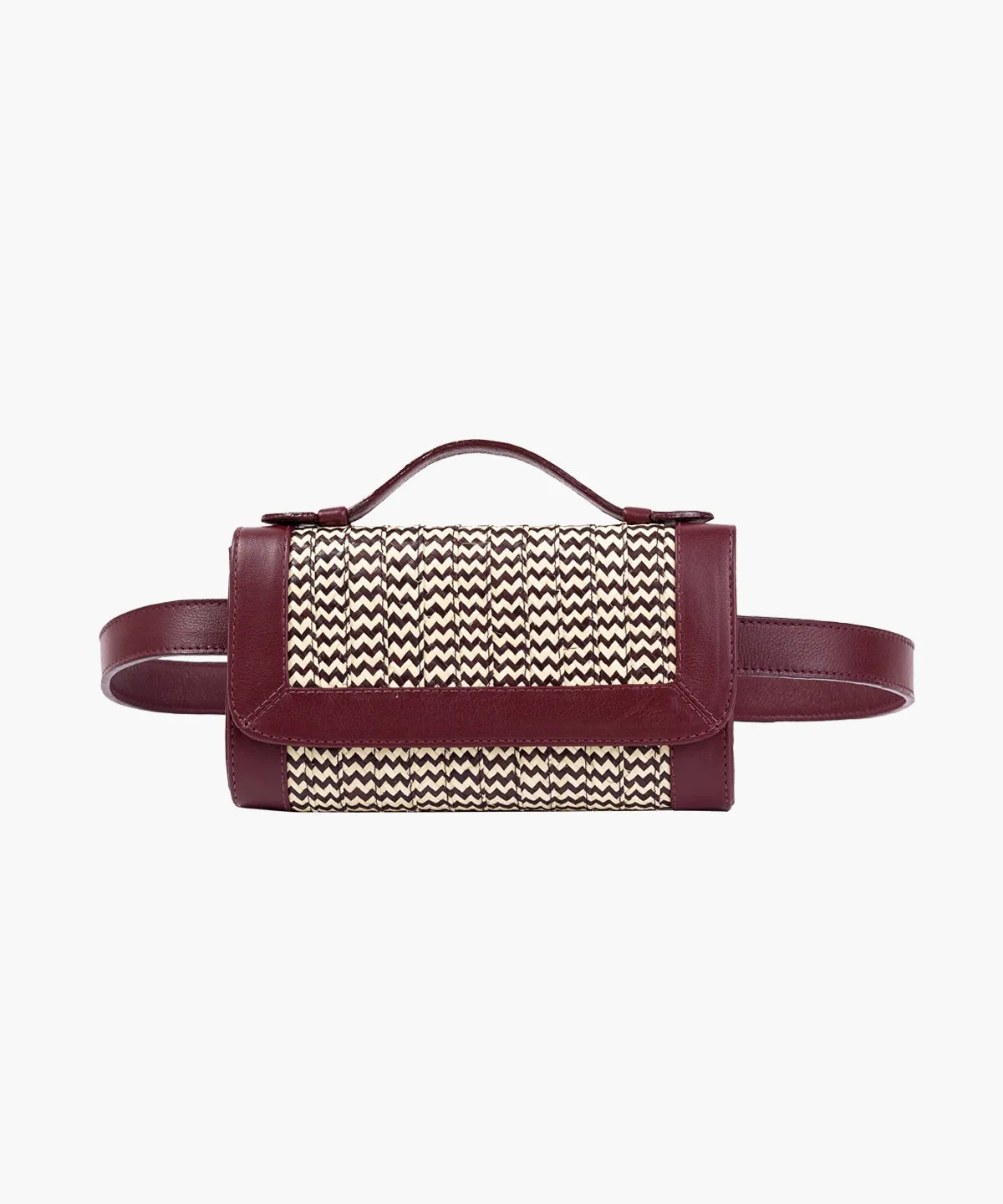 Zenú Belt Bag in Raffia and Leather